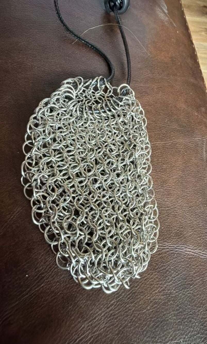 NEW UNIQUE Chainmail Drawstring Dice Pouch